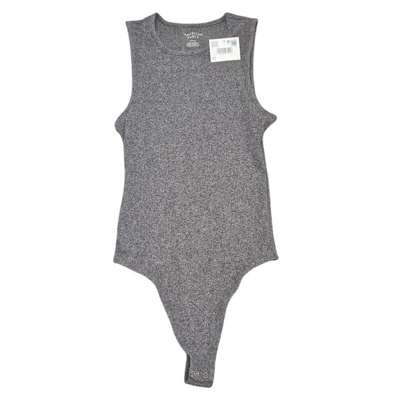American Eagle By Payless Tops - American Eagle Ribbed Tank Bodysuit Women Small Heather Gray Sleeveless New